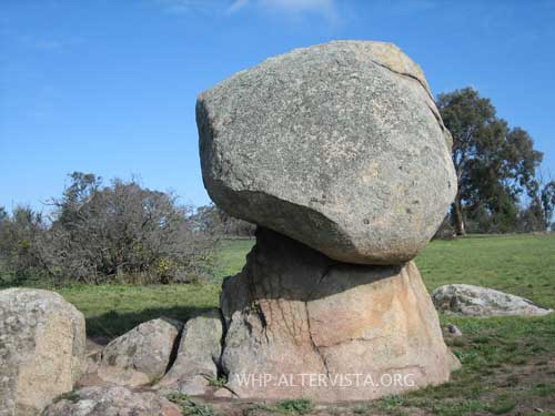 Woodlands Historic Park balancing stone